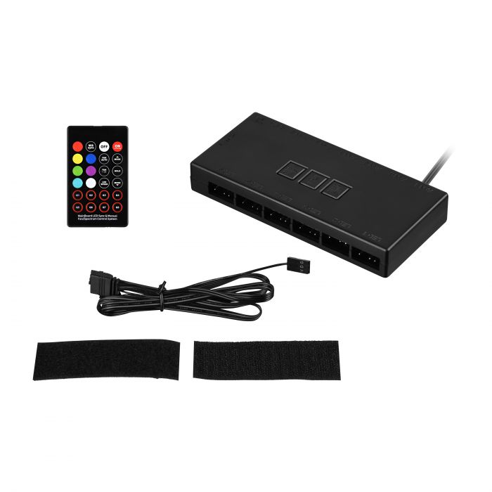 Контролер 2E GAMING  CONTR-B, ARGB 6 fans 3pin, 3pin +5VARGB, 2 pin LED, пульт