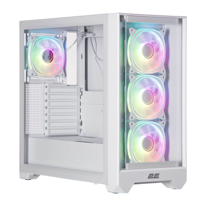 Корпус 2E GAMING Dominator Pro G2302W без БЖ 2xUSB3.0, 1xUSBType-C, 4x120мм ARGB, VGA 380мм, LCS ready, контролер з пультом, TG Side Panel, TG/Mesh Front panel, ATX, білий