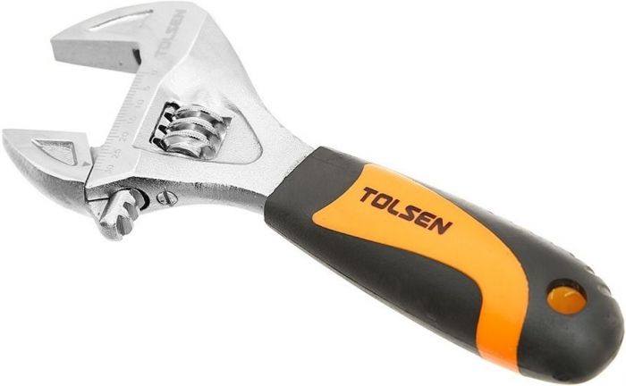 Ключ розвідний Tolsen Профі, робочий діапазон 0-30мм, 165мм, CrV