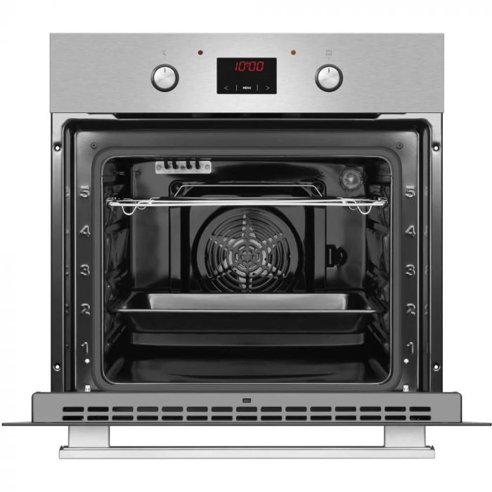 Духовка электр. Hansa, 60см, 62л, A,  гриль , емаль легкого очищення, диспл., нержавіюча сталь