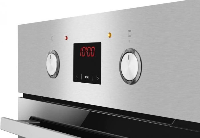 Духовка электр. Hansa, 60см, 62л, A,  гриль , емаль легкого очищення, диспл., нержавіюча сталь