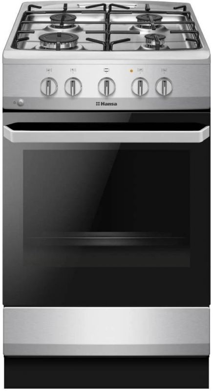 Плита газова Hansa, 50х60см, 67л, емаль, газ контр., нержавіюча сталь