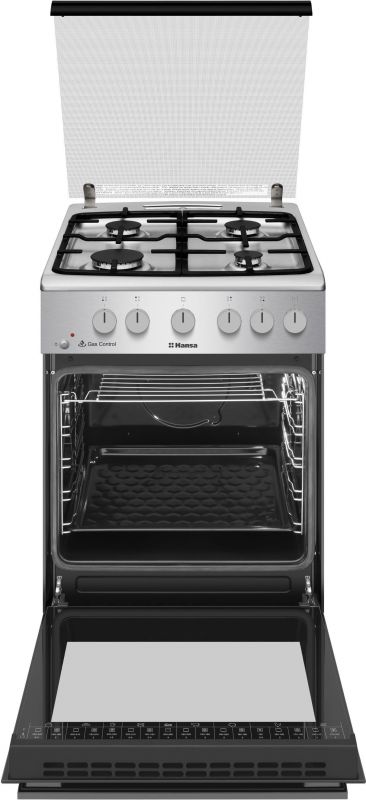Плита газова Hansa, 50х60см, 71л, чавун, газ контр., нержавіюча сталь