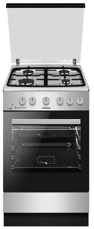 Плита газова Hansa, 50х60см, 71л, чавун, газ контр., нержавіюча сталь