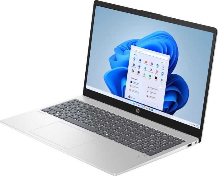 Ноутбук HP OmniBook 3 15-fn0010ua 15.6" FHD IPS AG, AMD AI 5 340, 16GB, F512GB, UMA, Win11, сріблястий