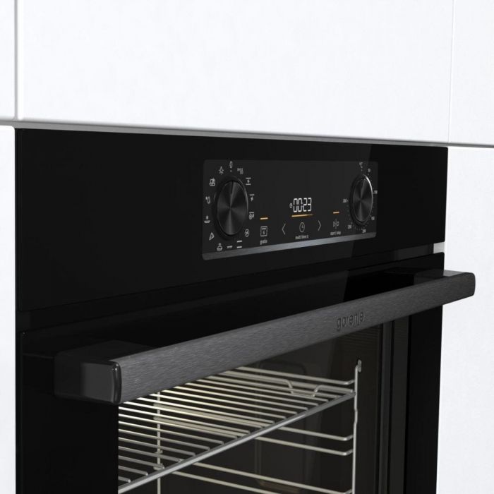 Духова шафа Gorenje електрична, 77л, A+, дисплей, макс.темп.- 300, IconLed, чорний
