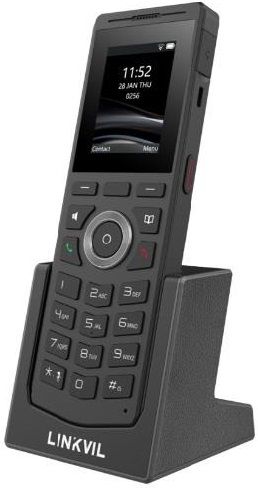 Телефон IP-DECT Fanvil W610D , кольоровий дисплей 2.0” 240x320 LCD, 4 SIP лінії, робота з DECT-базою W710D, підключення гарнітури через BT 5.0 або роз’єм 3,5 мм