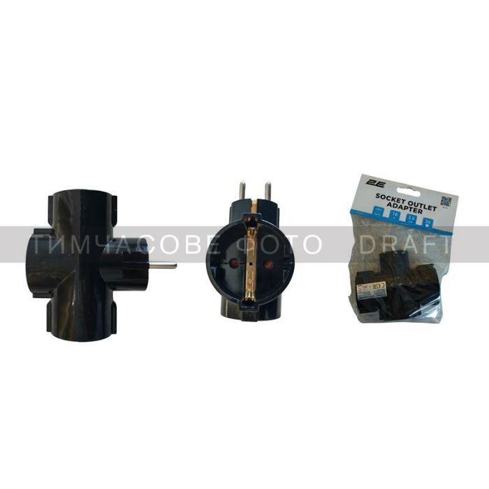 Розгалуджувач мережевий 2E 3xТип F, 16A, чорний