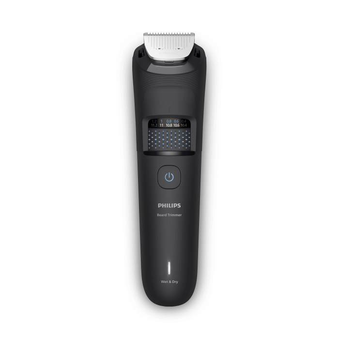 Тример Philips Series 5000, для бороди і вусів, акум., сталь, чорний