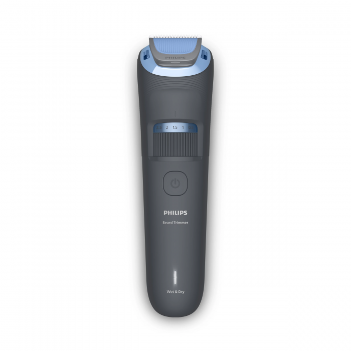Тример Philips Series 3000, для бороди і вусів, акум., сталь, синій