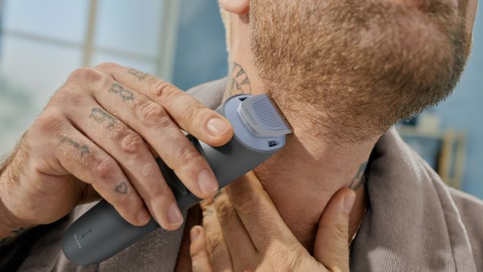 Тример Philips Series 3000, для бороди і вусів, акум., сталь, синій