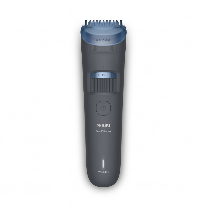 Тример Philips Series 3000, для бороди і вусів, акум., сталь, синій