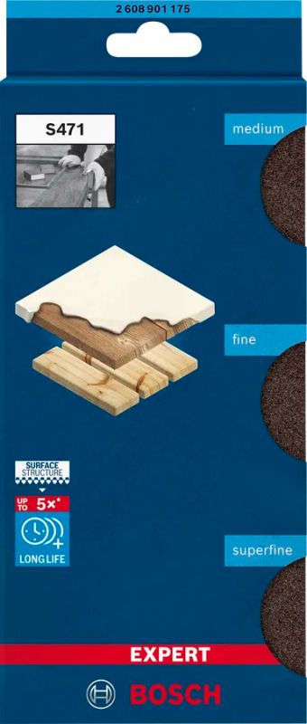 Губки шліфувальні Bosch Professional S471 Expert 69х97х26мм M F SF 3шт