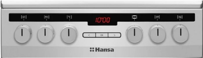 Плита комбінована Hansa, 50х60см, 62л, чавун, газ контр., дисплей, сірий