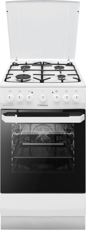 Плита комбінована Hansa, 50х60см, 62л, емаль, газ контр., білий
