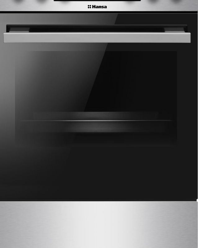 Плита комбінована Hansa, 50х60см, 65л, чавун, газ контр., дисплей, нержавіюча сталь