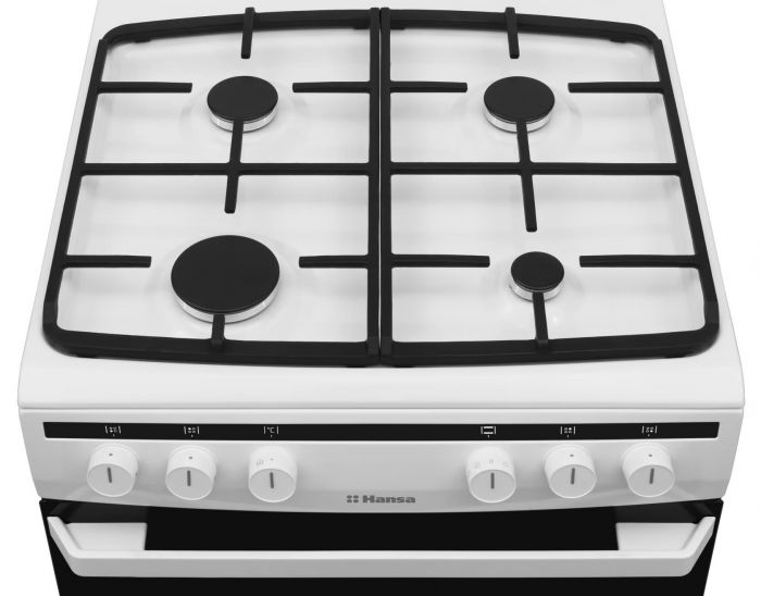 Плита комбінована Hansa, 60х60см, 62л, чавун, газ контр., білий
