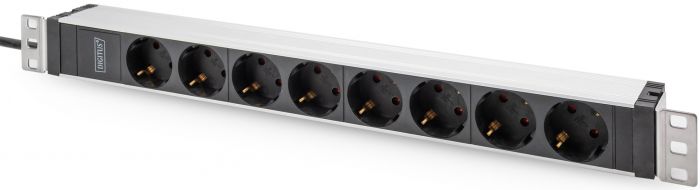 Пристрій розподілу електроживлення DIGITUS 1U, 8xSchuko, 16A, 250V, вилка C20