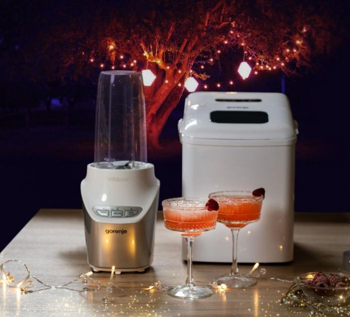 Льодогенератор побутовий Gorenje, 12кг/добу, 1 л, дисплей, білий