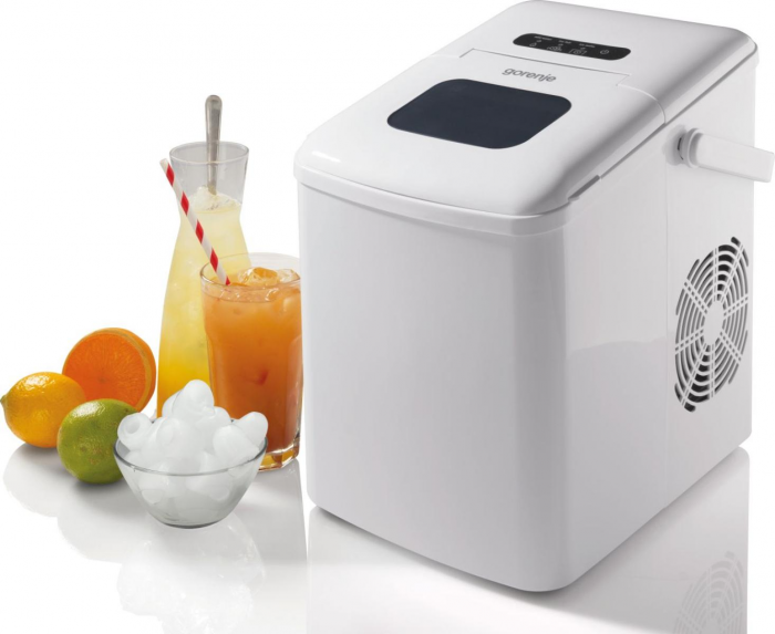 Льодогенератор побутовий Gorenje, 12кг/добу, 1 л, дисплей, білий