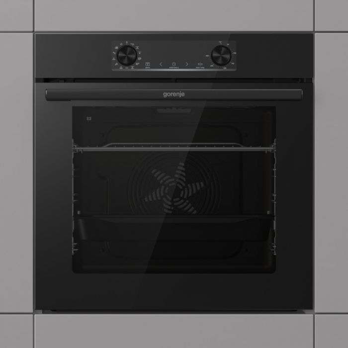 Духова шафа Gorenje електрична, 77л, A+, дисплей, IconLed, піроліз, готув. на різн рівнях, чорний