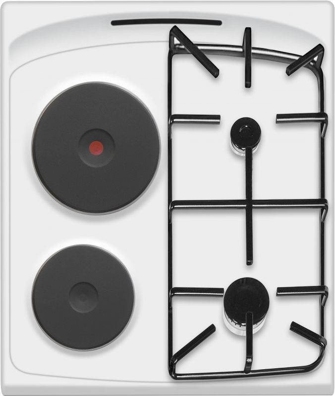 Плита Hansa з комбі. вар. поверхнею, 50х60см, 62л, емаль, газ контр., білий