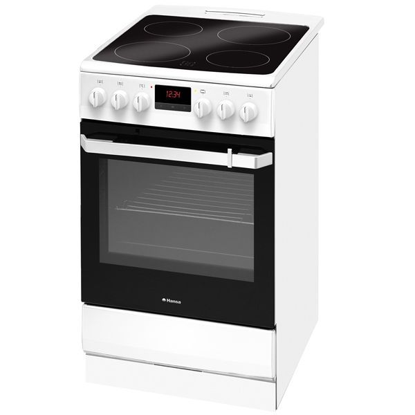 Плита електрична Hansa, 50х60см, 62л, дисплей, білий