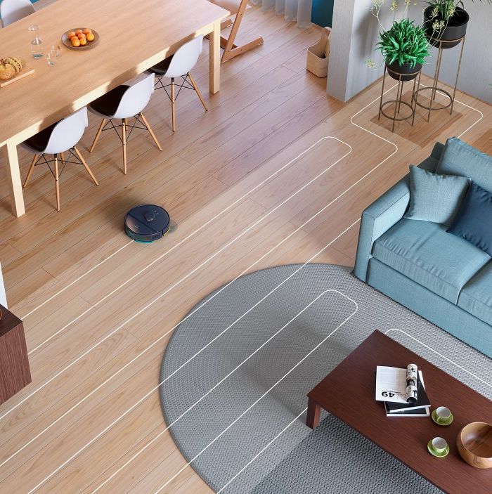 Робот-пилосос Philips Series 2000, h=9.7см, вологе прибирання, конт пил -0.38л, вода -0.3л, автон. робота до 120хв, EPA 11, Wi-Fi, темно-синій