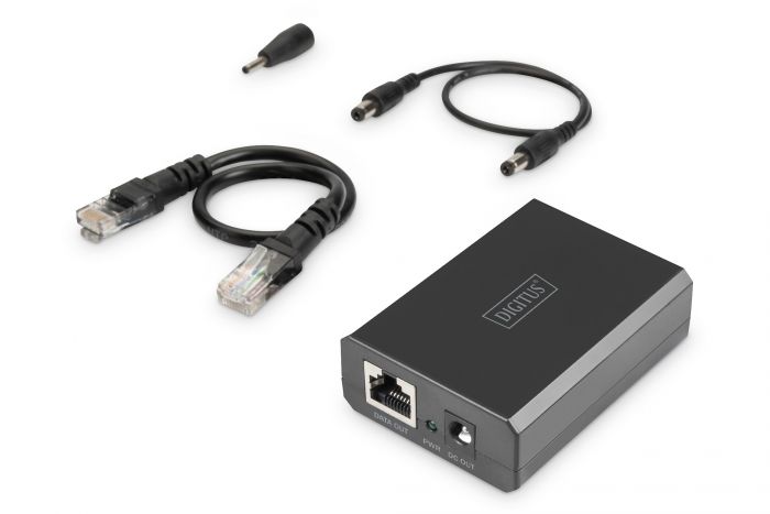 Розгалужувач DIGITUS Gigabit Ethernet PoE splitter, 51W