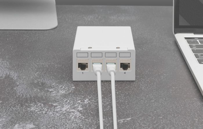 Патч-панель DIGITUS STP, настільна, 4 порти, модульна