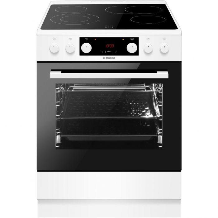 Плита електрична Hansa, 60х60см, 65л, дисплей, білий