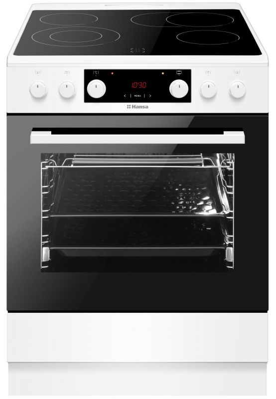 Плита електрична Hansa, 60х60см, 65л, дисплей, білий