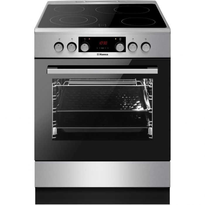 Плита електрична Hansa, 60х60см, 65л, дисплей, нержавіюча сталь