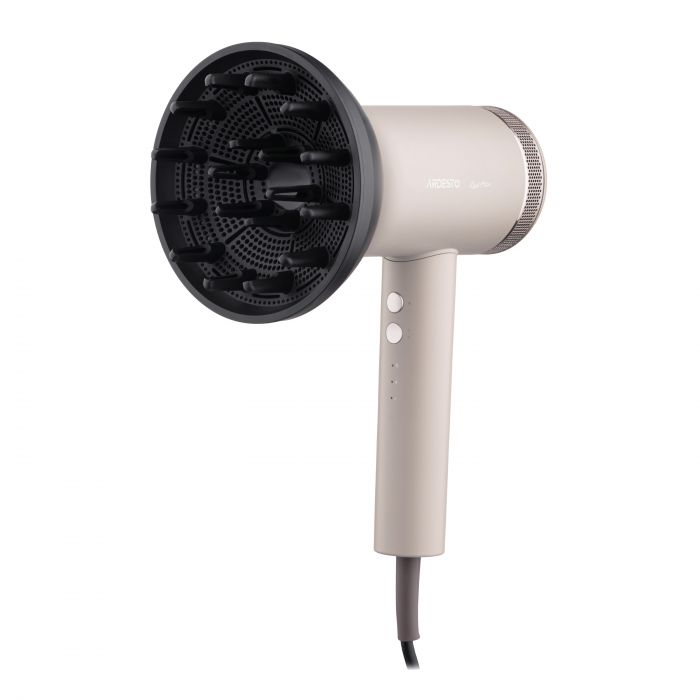 Фен ARDESTO Pearl Cream HD-Y702PERL, 1500-1800Вт, 3 швидкості, 3 темп.режими, магнітні насадки,бежевий