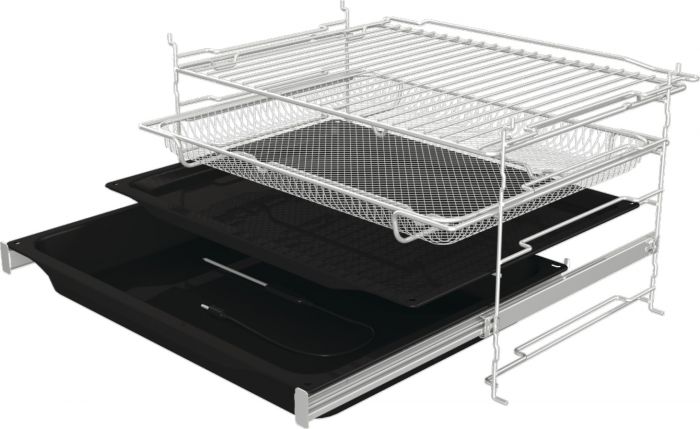 Духова шафа Gorenje електрична, 77л, A+, Wi-Fi, пароварка, дисплей, конвекція, готув. на різн рівнях, чорний