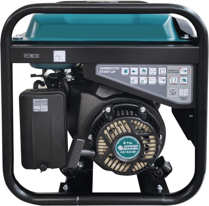 Генератор бензиновий інверторний Konner&Sohnen KS 4500i, 230В, 4.5кВт, ручний стартер, 33кг
