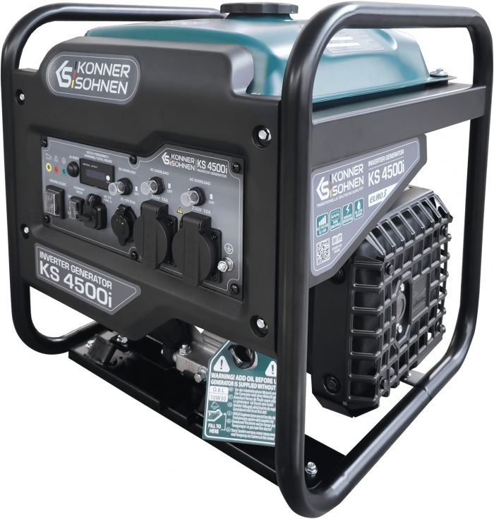Генератор бензиновий інверторний Konner&Sohnen KS 4500i, 230В, 4.5кВт, ручний стартер, 33кг