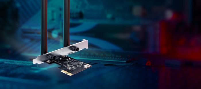 Адаптер WiFi MERCUSYS MA30E AC1200, PCI-Express x1, BT5.0