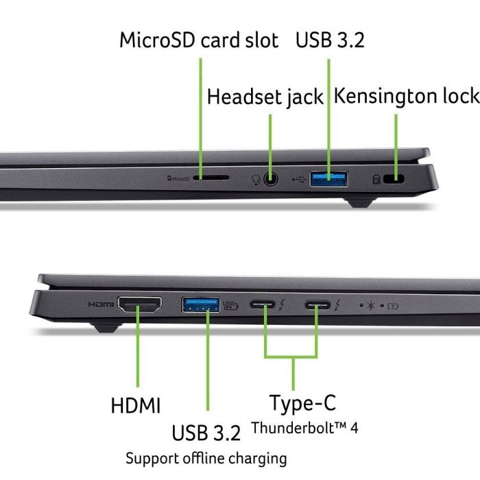 Ноутбук Acer Swift X 14 SFX14-73G 14.5" 2.8K OLED, Intel U7-255H, 32GB, F1TB, NVD5060-8, Win11, сірий