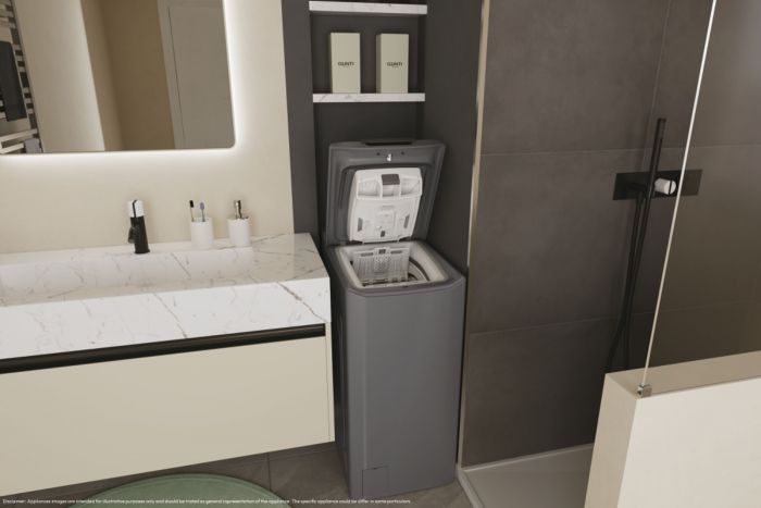 Пральна машина Candy вертикальна, 7кг, 1200, A+++, 60см, дисплей, cріблястий