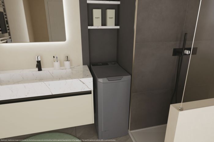 Пральна машина Candy вертикальна, 7кг, 1200, A+++, 60см, дисплей, cріблястий