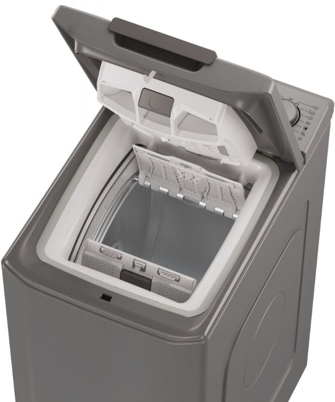 Пральна машина Candy вертикальна, 7кг, 1200, A+++, 60см, дисплей, cріблястий