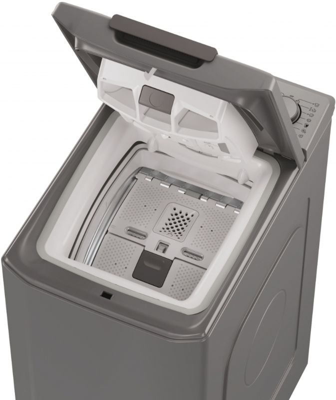 Пральна машина Candy вертикальна, 7кг, 1200, A+++, 60см, дисплей, cріблястий