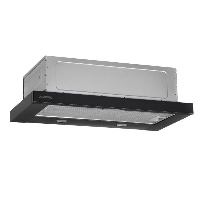 Витяжка ARDESTO телескопічна HT-F700MBL, 60см, 450м3ч, метал, 2х1Вт LED, кнопкове, чорний