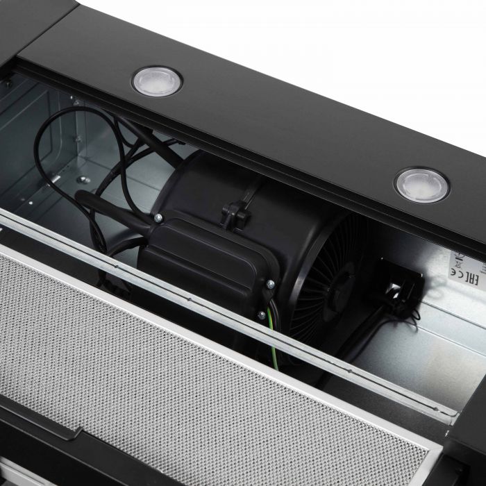 Витяжка ARDESTO телескопічна HT-F700MBL, 60см, 450м3ч, метал, 2х1Вт LED, кнопкове, чорний