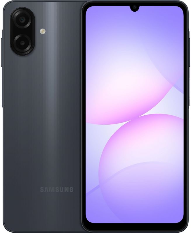 Смартфон Samsung Galaxy A07 (A075) 6.7" 4/128ГБ, 2SIM, 5000мА•год, чорний