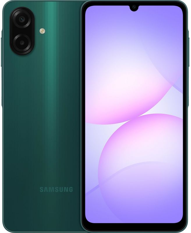 Смартфон Samsung Galaxy A07 (A075) 6.7" 4/128ГБ, 2SIM, 5000мА•год, зелений