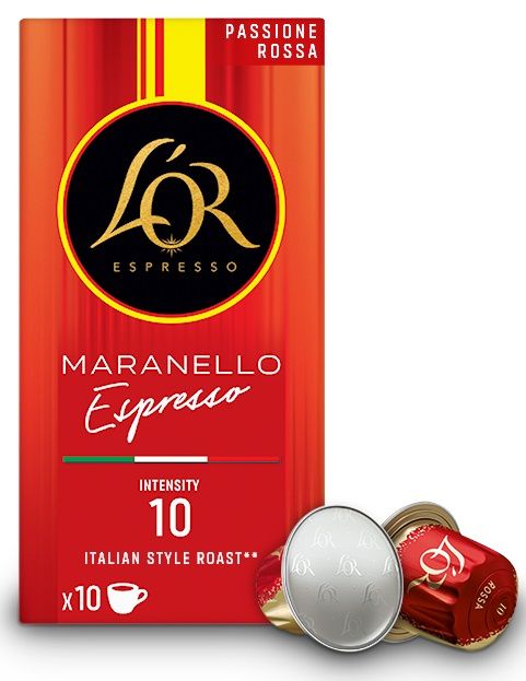 Кава L`OR капсули  Passione Rossa Maranello Espresso, 100% арабіка, 10шт, Nespresso