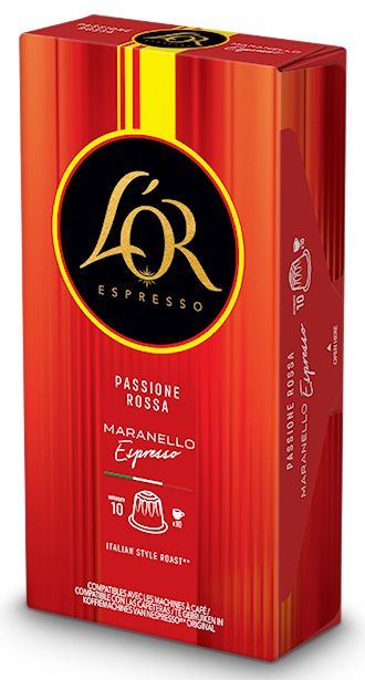Кава L`OR капсули  Passione Rossa Maranello Espresso, 100% арабіка, 10шт, Nespresso