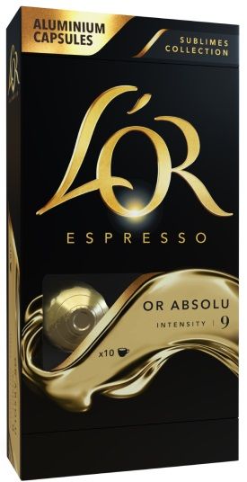 Кава L`OR капсули  Espresso Or Absolu, 100% арабіка, 10шт, Nespresso